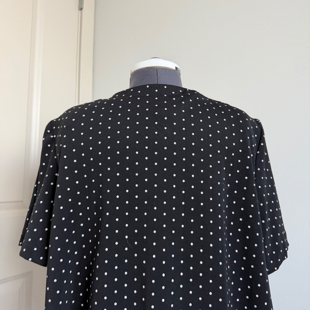 Vintage 90s Polka Dot Button Front Top - Picture 7 of 9